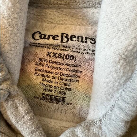 Care Bears gray hoodie pullover sweatshirt, Vintage, Women's size XXS - Picture 6 of 10